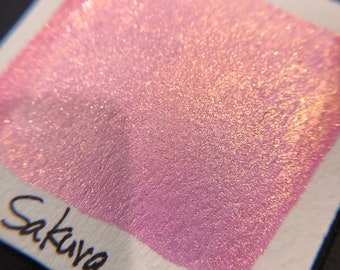 Sakura pink watercolor paints Half pans Mica