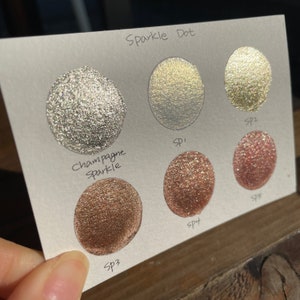 GDSP set Handmade Sparkle watercolor paints quarter pans