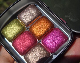 Quarter Winter Garden Set 2024 Christmas New Handmade Chrome Shimmer Watercolor Paints