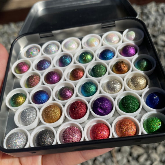 Magical Drop Tin Set Handmade Shimmer Watercolor Paint 