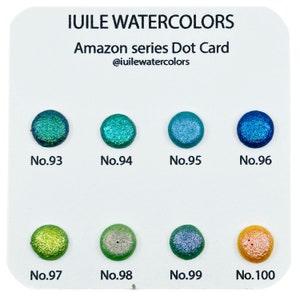 Amazon Dot Card Tester Sampler Acquerello Shimmer Glittery Paints