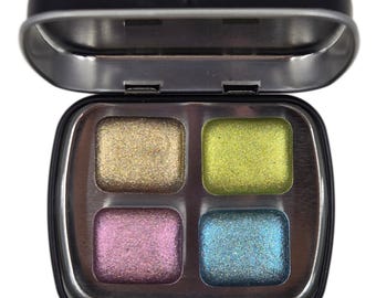 Cotton Candy Half set Handmade Chrome Shimmer Holographic Watercolor Paints by iuilewatercolors