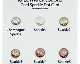 Gold sparkle Dot Card GDSP Tester Sampler Watercolor Shimmer Glittery Paints