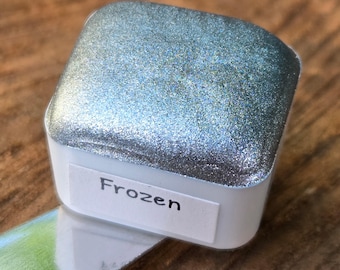 Frozen Half Handmade Christmas Chrome Iridescent Shimmer Watercolor Paints