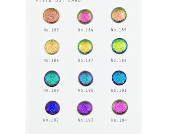 Vivid Dot Card Tester Sampler Watercolor Shimmer Glittery Paints