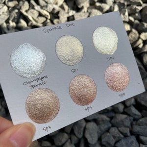 GDSP set Handmade Sparkle watercolor paints quarter pans