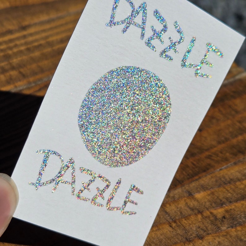 Dazzle Hologram Handmade Watercolor Shimmer Paints by iuilewatercolors