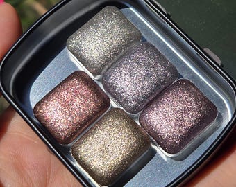 Quarter Chic Tinsel Set 2024 Christmas Handmade Chrome Shimmer Watercolor Paints