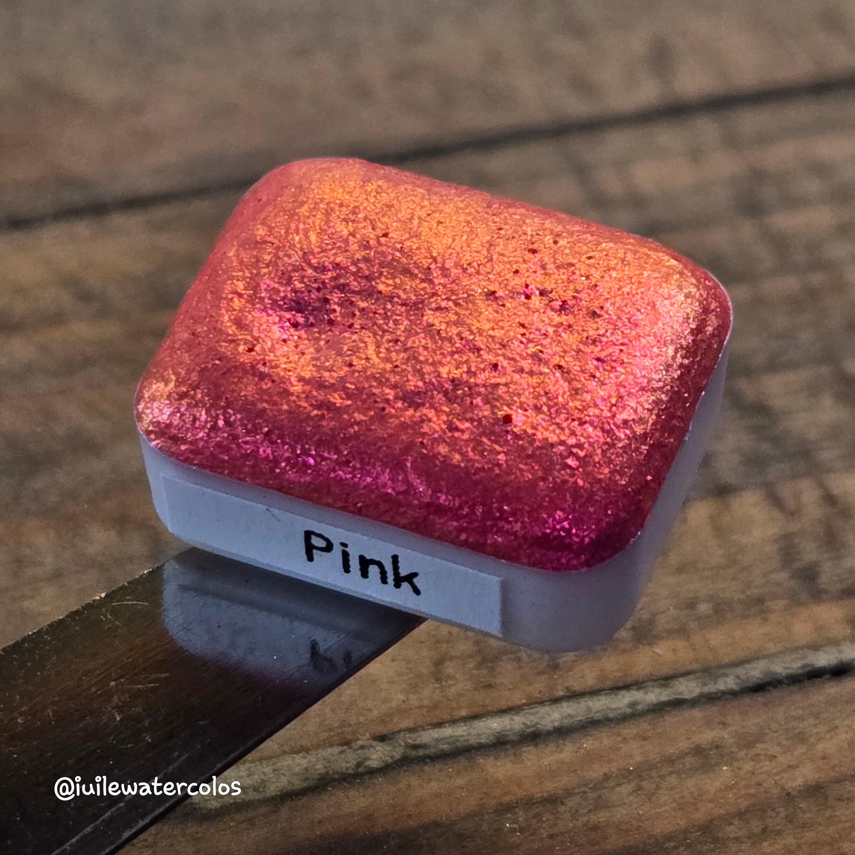 Pink Color Shifting Pink Rainbow Super Color Shift Handmade Shimmer Watercolor Paint - Etsy
