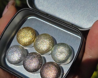 Button The Weight Of Light Set Handmade Shine Chrome Shimmer Watercolor Paints