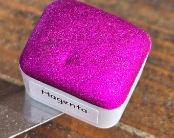 Magenta Early Christmas Handmade Watercolor Paints - Half Pan & Quarter Pan