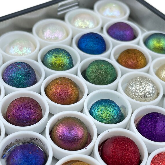 Magical Drop Tin Set Handmade Shimmer Watercolor Paint -  in 2023