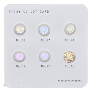 Echantillonneur pour testeur de cartes Fairy CS, peintures scintillantes aquarelles pailletées