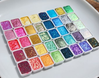 Grab Bag Handmade Shimmer Metallic Colorshfit Watercolor Paints By iuilewatercolors