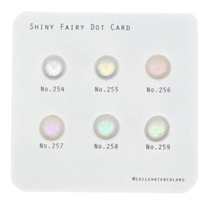 Shiny Fairy Dot Card Handmade Metallic Shimmer Color Shift Watercolor Paints