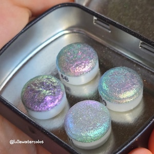 Botón LoL conjunto para muestras hechas a mano Shimmer iridiscente Multi Chrome Color Shift Acuarelas