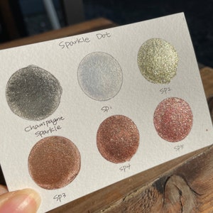 GDSP set Handmade Sparkle watercolor paints quarter pans