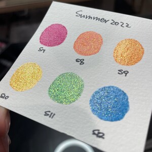 Summer 2021/2022 Set Limited Glittery Handmade Shimmer Metallic Watercolor Paint Half By iuilewatercolors