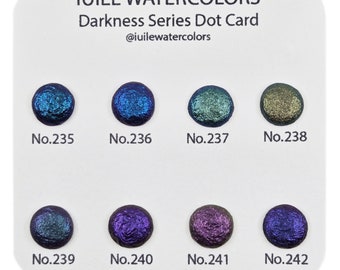 Darkness Dot Card Color Shift Handgefertigte Aquarell-Schimmerfarben von iuilewatercolors