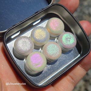 ボタンシャイニーフェアリーセット 手作りの虹色カメレオンオーロラシマー水彩絵の具