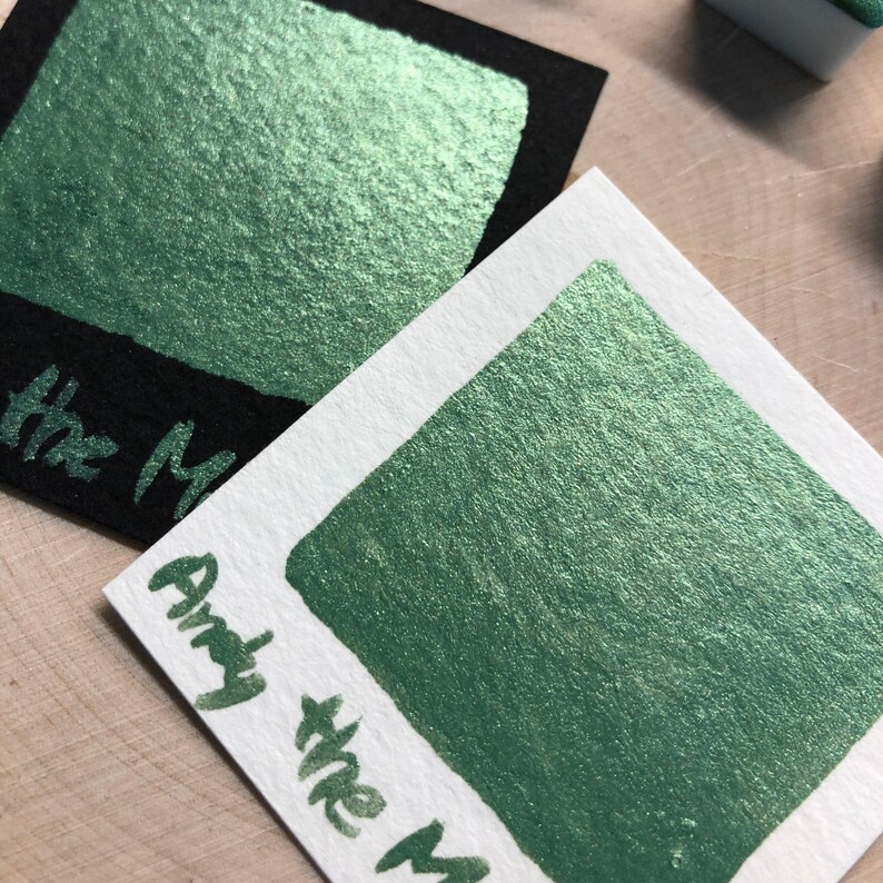 Andy the Money Green Watercolor Paints Half Pan - Etsy