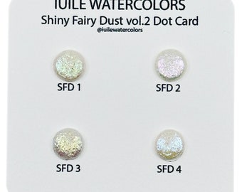 Shiny Fairy Dust vol.2 Dot Card Tester Sampler Aquarelle Shimmer Glittery Paints