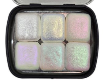 Half Shiny Fairy Set Handmade Iridescent Chameleon Aurora Shimmer Watercolor Paints