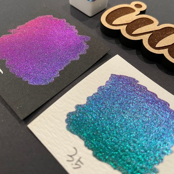 The Holo Handmade watercolor paints holographic Half/Quarter/mini pan –  IUILE