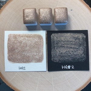 HG2 Holo Glitter Handmade watercolor paints holographic half pan