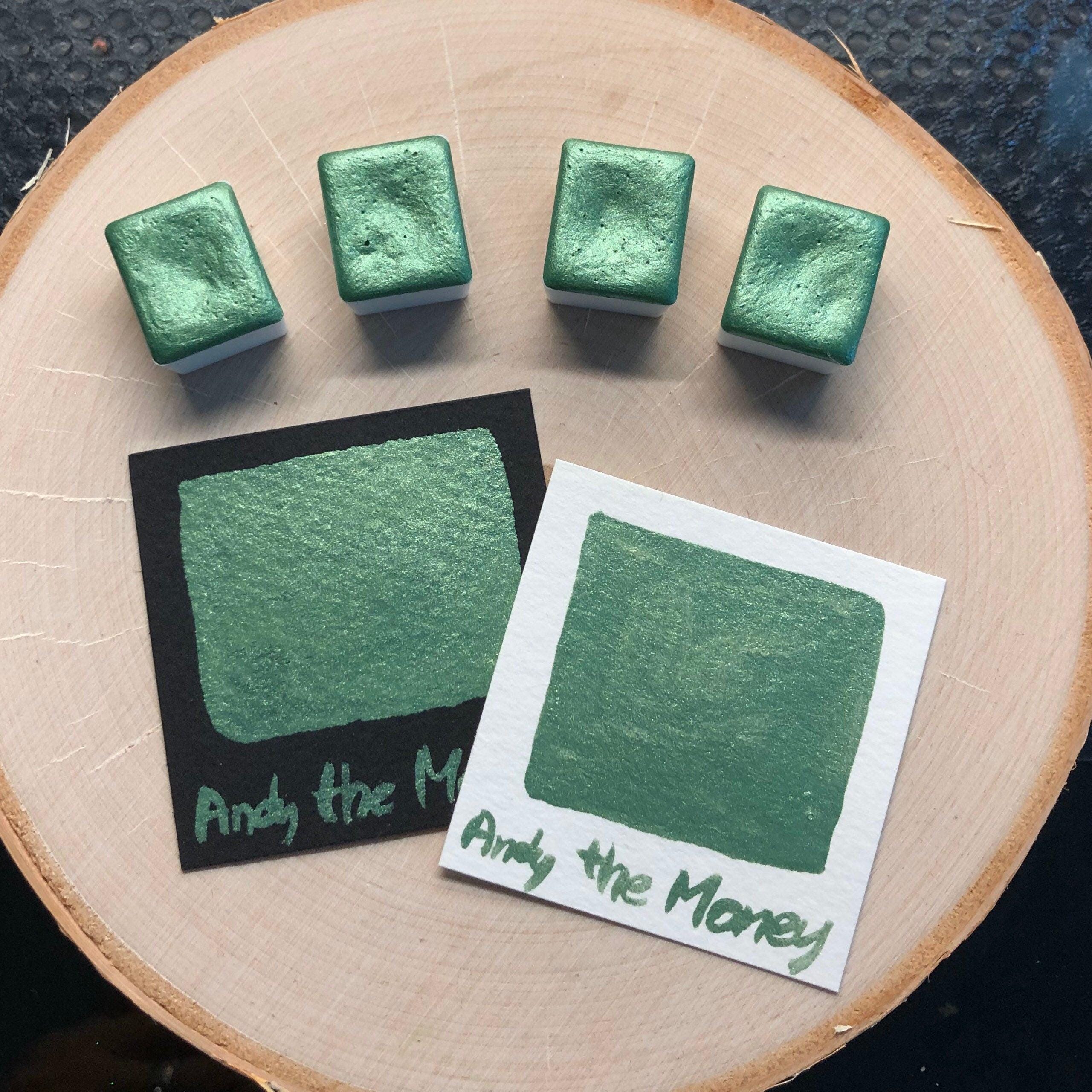 Andy the Money Green Watercolor Paints Half Pan - Etsy