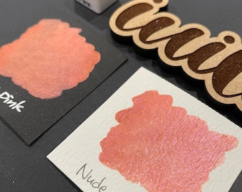 Nude Pink watercolor paints Half pans Mica