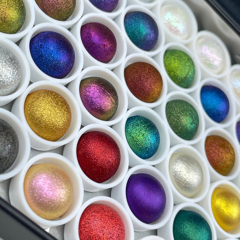 Magical Drop tin set Handmade Shimmer Watercolor Paint