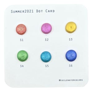 Acuarelas con efecto Super Color Shift de cromo hechas a mano con puntos de verano de 2021 de iuilewatercolors