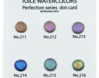 Dot Card Perfection Set Hologram Super Color Shift Chrome Handmade Shimmer Glitter Watercolor Paint