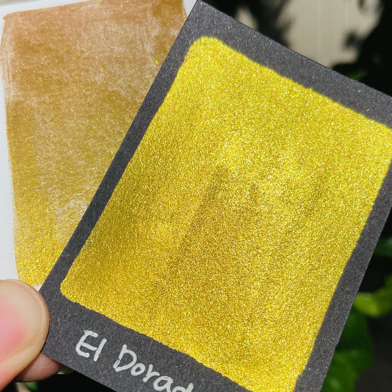 El Dorado shimmer watercolor paints Half pans