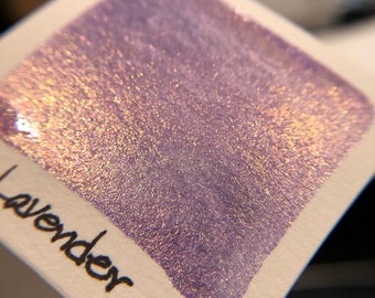 Lavender purple watercolor paints Half pans Mica