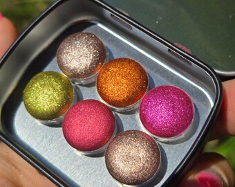 Button Winter Garden Set 2024 Christmas New Handmade Chrome Shimmer Watercolor Paints