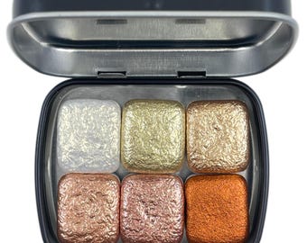 Gold sparkle set GDSP Handmade Shimmer Metallic Watercolor Paints Half