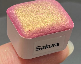 Sakura pink watercolor paints Half pans