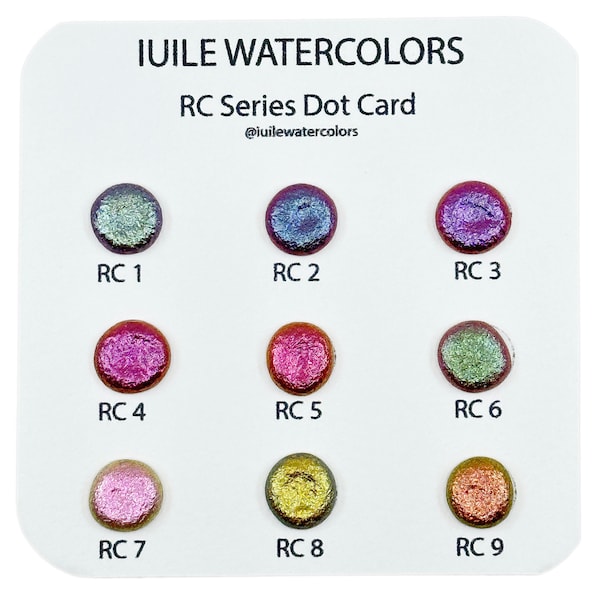 RC Dot Card Tester Sampler aquarel Shimmer glitterverf