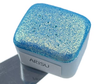 Arisu Half Pan Handmade Color Shift Shimmer Shine Aquarellfarben von iuilewatercolors