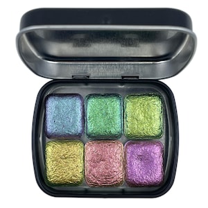 Pearl CS Half set (23 to 28)Handmade color shift watercolor paints half pans