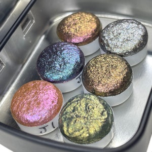 ボタンジュエルセット 手作りのキラキラ光るカラーシフト水彩絵の具