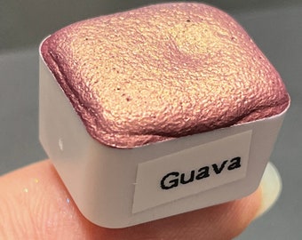 Guavenrosa Aquarellfarben, halber Topf