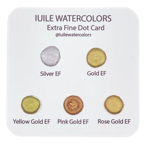 Extra Fine Dot Card Sampler Handmade Shimmer Metallic Watercolor Paints by iuilewatercolors