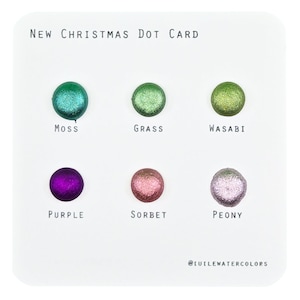 Neue Weihnachts-Dot-Karte Tester Sampler Aquarell Shimmer Glittery Farben