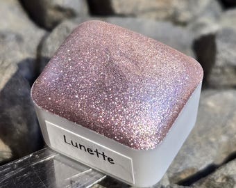 Lunette Half Petalune Set Handmade Christmas Chrome Iridescent Shimmer Watercolor Paints