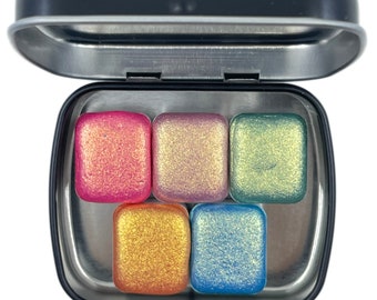 Bloemenveldset Handgemaakte Shimmer Mica Glitter aquarelverf