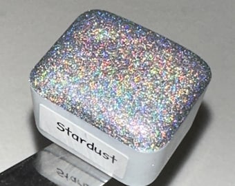 Stardust Handmade watercolor/Acrylic paints holographic Half/Quarter/Button pan