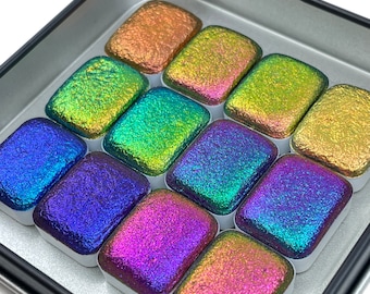 Cuarto [N.° 183 al 194] Serie Vívida Pintura de acuarela con cambio de color súper cromado hecha a mano